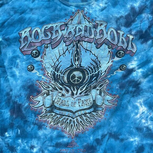 Rock and Roll Hall of Fame Tie-Dye T-Shirt Blue XL - Picture 3 of 7